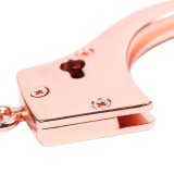 Roségoldene Handschellen mit Totenkopfschlüsseln von Latetobed BDSM Line | Fesselliebe.de