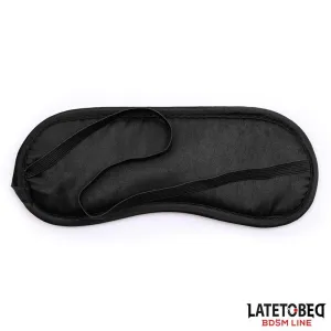 3-Teiliges Set Maske, Handschellen und Federn Schwarz von Latetobed BDSM Line