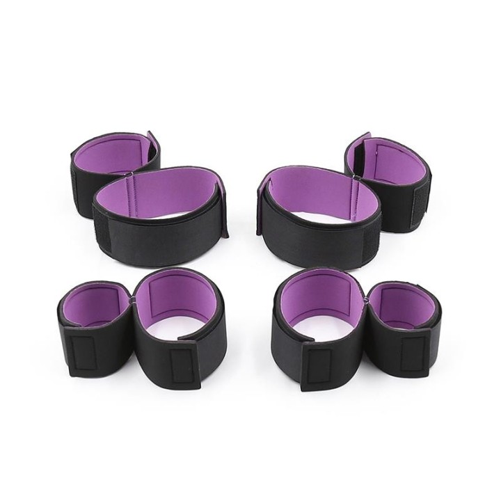 Fesselset mit Handschellen und Fussfesseln, Verstellbar von Latetobed BDSM Line | Fesselliebe.de