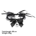 Halsband mit Schleife, Glocke und Spitze von Latetobed BDSM Line