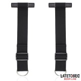 Türschwingende Nylon-Neopren-Handfesseln von Latetobed BDSM Line | Fesselliebe.de