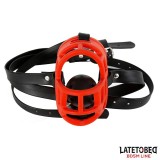 Maulkorb mit Atmungsaktivem Knebelball von Latetobed BDSM Line | Fesselliebe.de