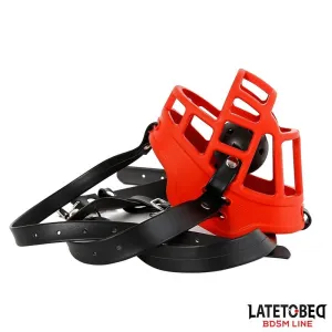 Maulkorb mit Atmungsaktivem Knebelball von Latetobed BDSM Line