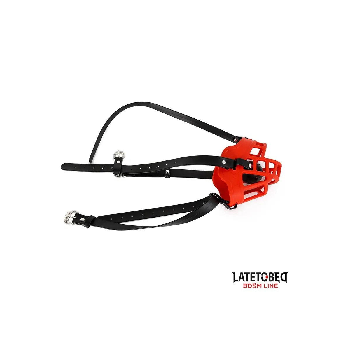 Maulkorb mit Atmungsaktivem Knebelball von Latetobed BDSM Line | Fesselliebe.de