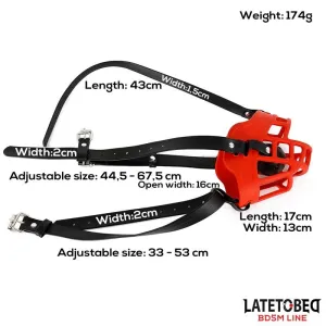 Maulkorb mit Atmungsaktivem Knebelball von Latetobed BDSM Line