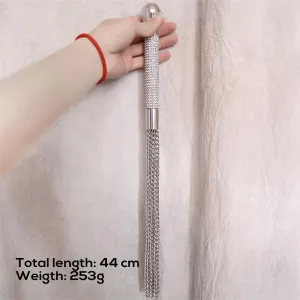 Peitsche mit Kette und Quaste mit Strassgriff von Latetobed BDSM Line