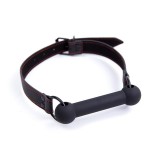 Knochenknebelball, Verstellbar, Silikon, Schwarz von Latetobed BDSM Line | Fesselliebe.de
