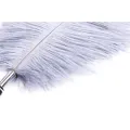 Feder-Kitzler mit Umwicklung 46 cm Schwarz/Weiss von Latetobed BDSM Line
