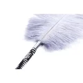 Feder-Kitzler mit Umwicklung 46 cm Schwarz/Weiss von Latetobed BDSM Line