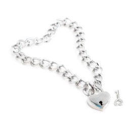 Halsband mit Schloss Metall Grösse M 44 cm von Latetobed BDSM Line | Fesselliebe.de
