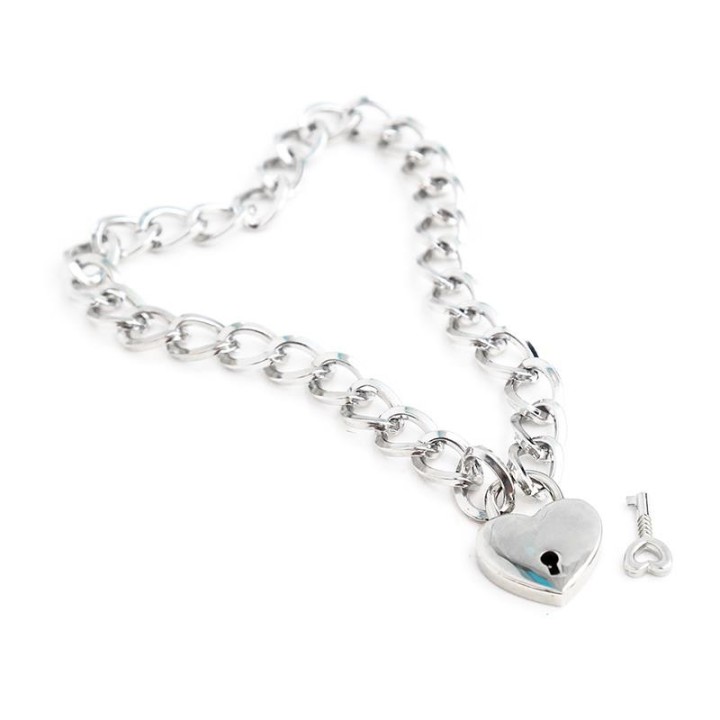 Halsband mit Schloss Metall Grösse M 44 cm von Latetobed BDSM Line | Fesselliebe.de