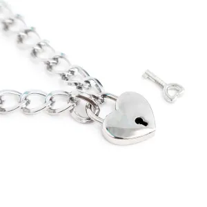 Halsband mit Schloss Metall Grösse M 44 cm von Latetobed BDSM Line