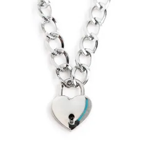 Halsband mit Schloss Metall Grösse M 44 cm von Latetobed BDSM Line