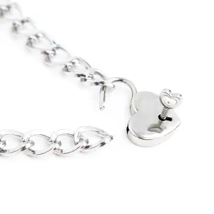 Halsband mit Schloss Metall Grösse M 44 cm von Latetobed BDSM Line