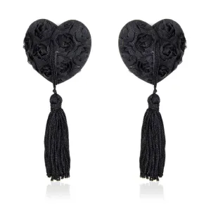 Nippel-Covers mit Rosenherz, Schwarz von Latetobed BDSM Line | Fesselliebe.de