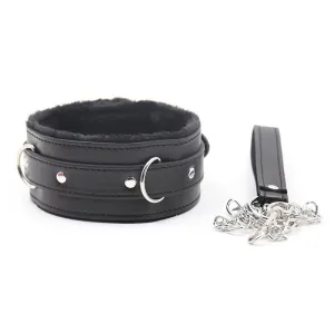Halsband mit Metallleine Schwarz von Latetobed BDSM Line | Fesselliebe.de