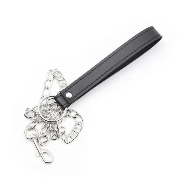 Halsband mit Metallleine Schwarz von Latetobed BDSM Line | Fesselliebe.de