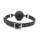 Atmungsaktiver Silikon-Ballknebel 4,5 cm Grösse M Schwarz von Latetobed BDSM Line | Fesselliebe.de