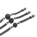 Atmungsaktiver Silikon-Ballknebel 4,5 cm Grösse M Schwarz von Latetobed BDSM Line