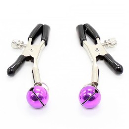 Nippelklemmen mit Violetter Glocke von Latetobed BDSM Line | Fesselliebe.de