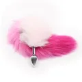 Analplug mit Rosa-Weissem Schwanz Grösse S von Latetobed BDSM Line