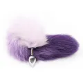 Analplug Lila und Weiss Fuchsschwanz Grösse S von Latetobed BDSM Line