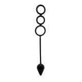 Analplug mit Penisringen aus Silikon von Latex Play | Fesselliebe.de