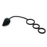 Analplug mit Penisringen aus Silikon von Latex Play | Fesselliebe.de