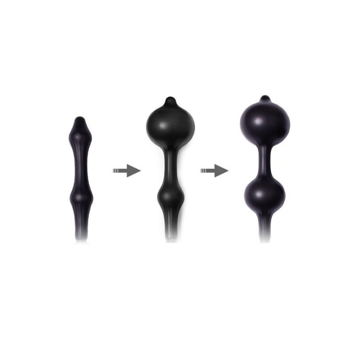 Aufblasbarer Analplug mit Doppelballon und Pumpe von Latex Play | Fesselliebe.de