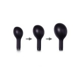 Aufblasbarer Analplug mit Pumpe Schwarz von Latex Play | Fesselliebe.de