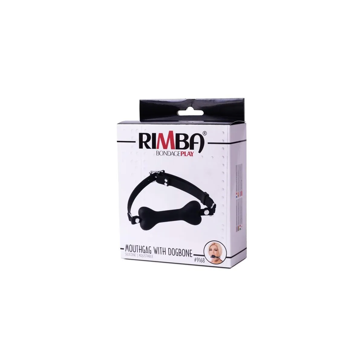 Mundknebel mit Dogbone Schwarz von Latex Play | Fesselliebe.de