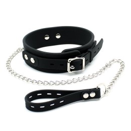 Halsband mit Leine aus Silikon von Latex Play | Fesselliebe.de