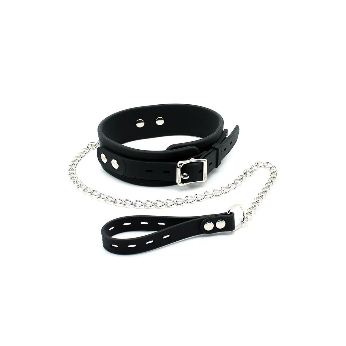 Halsband mit Leine aus Silikon von Latex Play | Fesselliebe.de