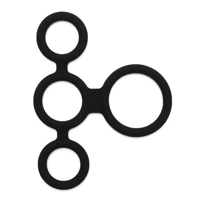 Quatro Penisring und Hodenspalter von Latex Play | Fesselliebe.de