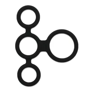 Quatro Penisring und Hodenspalter von Latex Play | Fesselliebe.de