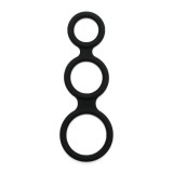 Dreifacher Penisring Schwarz von Latex Play | Fesselliebe.de