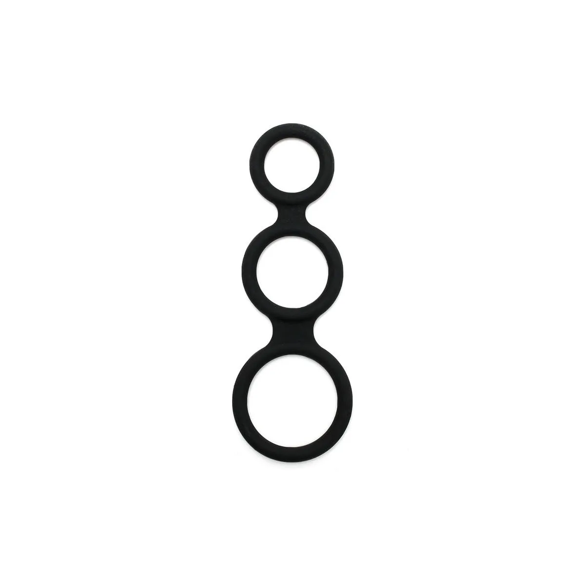 Dreifacher Penisring Schwarz von Latex Play | Fesselliebe.de