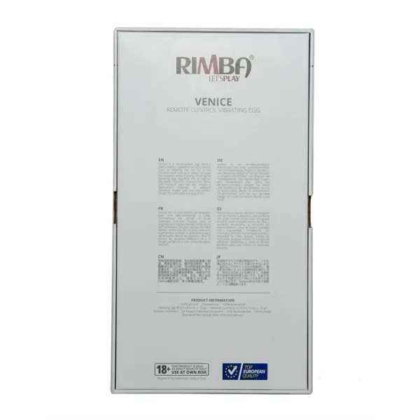 Eiervibrator mit Fernbedienung Venice Schwarz von Rimba Toys | Fesselliebe.de