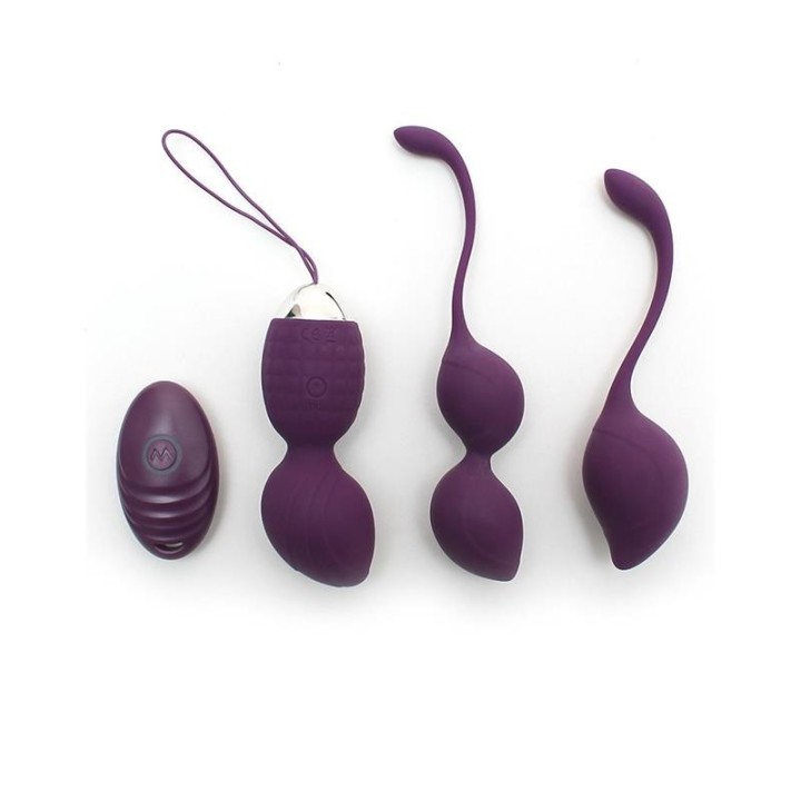 Vibrierendes Kegelkugel-Set mit Fernbedienung Rimini Lila von Rimba Toys | Fesselliebe.de