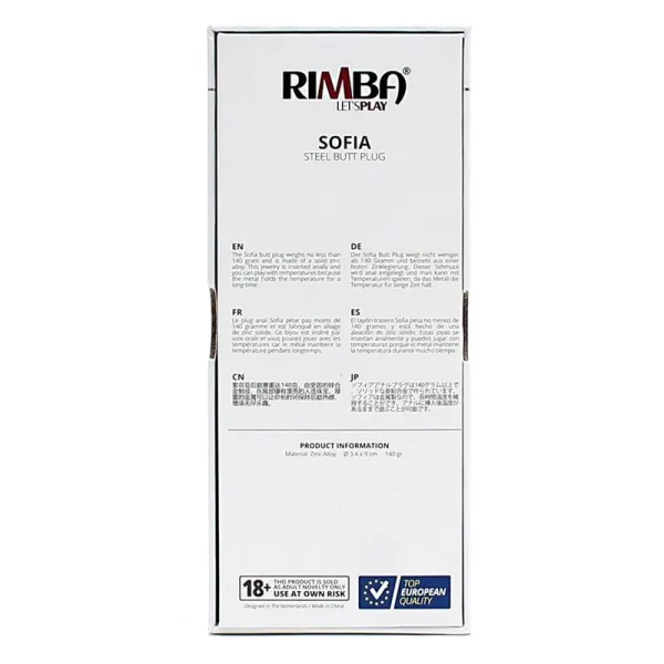 Metall-Analplug Sofia Blau Jewel von Rimba Toys | Fesselliebe.de