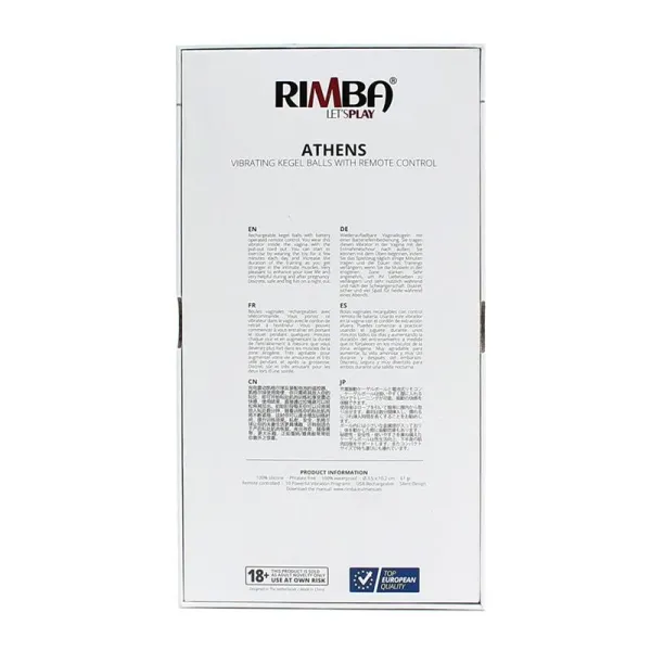 Vibrierende Kegelkugeln mit Fernbedienung Athens Schwarz von Rimba Toys | Fesselliebe.de