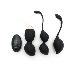 Vibrierendes Kegelball-Set Rimini Schwarz von Rimba Toys | Fesselliebe.de
