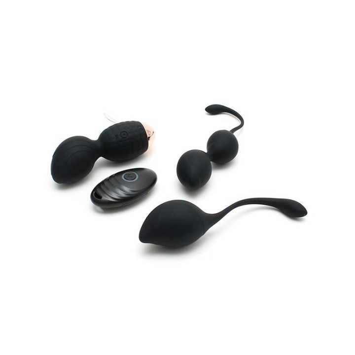Vibrierendes Kegelball-Set Rimini Schwarz von Rimba Toys | Fesselliebe.de