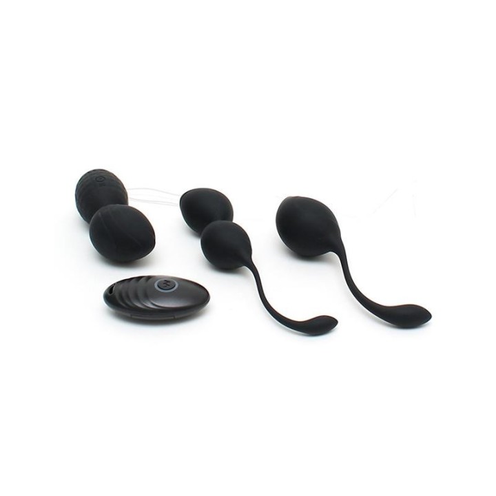 Vibrierendes Kegelball-Set Rimini Schwarz von Rimba Toys | Fesselliebe.de