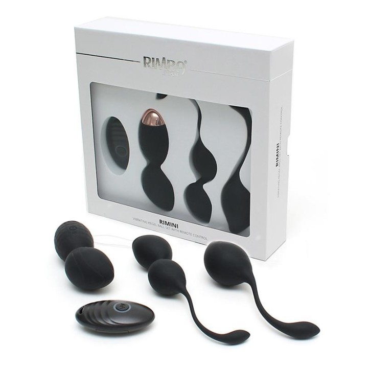 Vibrierendes Kegelball-Set Rimini Schwarz von Rimba Toys | Fesselliebe.de