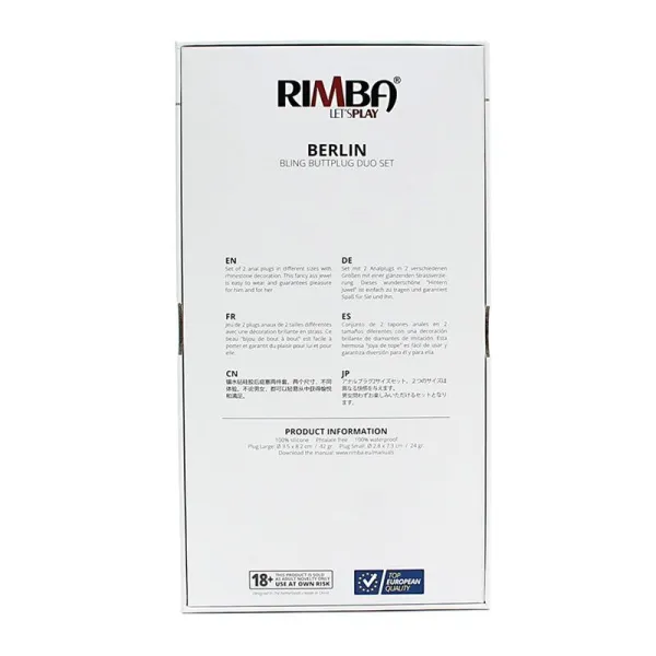Set De Plugs Anales Berlin Purpura von Rimba Toys | Fesselliebe.de