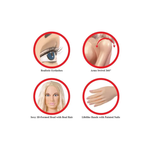 Pipedream PDX Extreme Dollz Hannah Harper Lebensgroße Liebespuppe Light | Fesselliebe.de