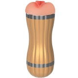 Bevis Doppel-Masturbator für Vagina & Mund ohne Vibration Gold von Armony For Him | Fesselliebe.de