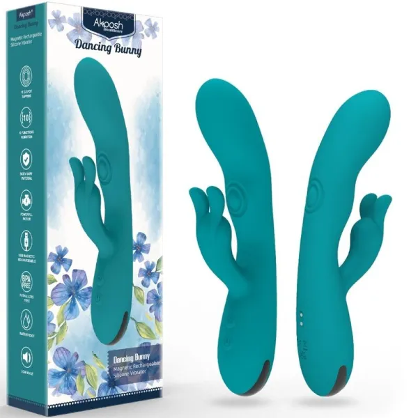 Dancing Bunny Vibrator Rabbit 10 Geschwindigkeiten Grün von Armony Vibrators | Fesselliebe.de