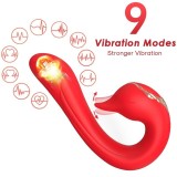Delfin Vibrator Multiposition & Wärmeeffekt Rot von Armony Vibrators | Fesselliebe.de